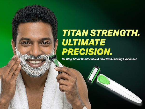 Mr. Stag Titan7 Sweden Stainless Steel Blade Shaving Razor for Men (Pack 1) detail